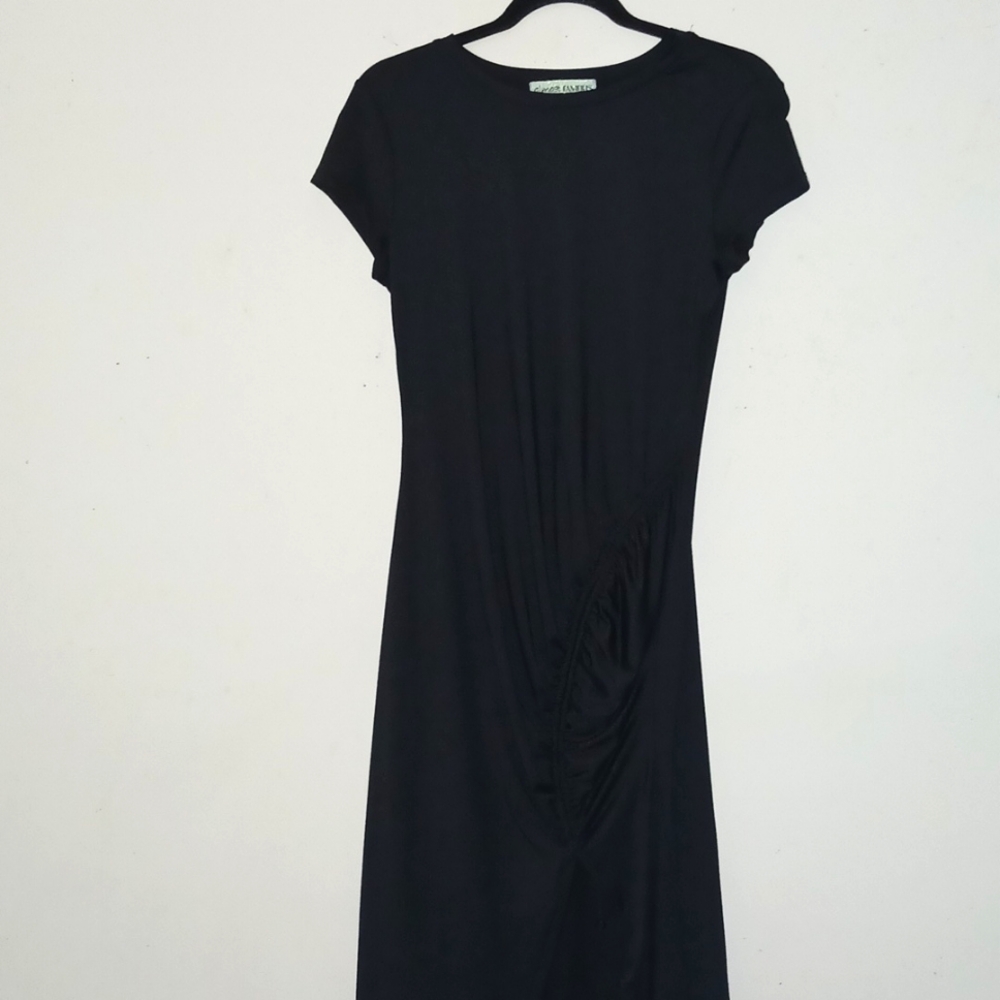 Almost Famous Black Dress, with slit | Size: Large